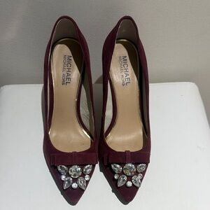 Michael Kors Deep Red Gemstone Heels